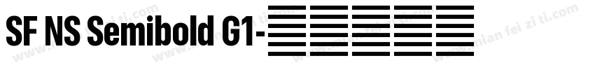 SF NS Semibold G1字体转换